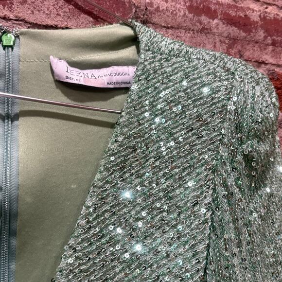 Ieena for Mac Duggal Sequin Blouson Sleeve Dress Size 6 - Picture 11 of 13